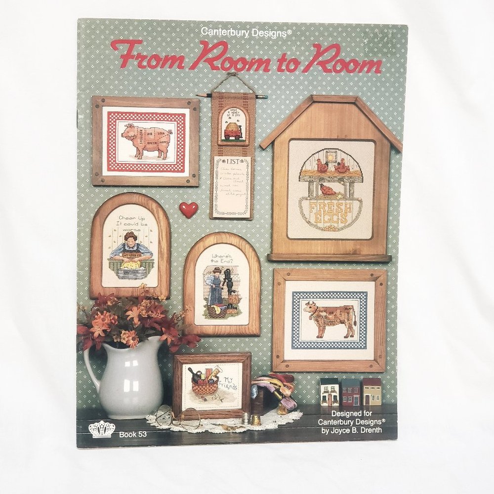 From Room to Room Cross Stitch Pattern Leaflet Canterbury Designs 53 Country